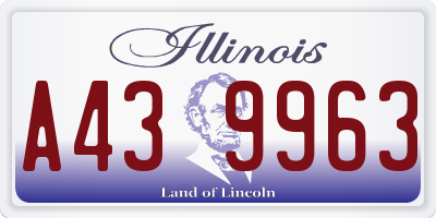 IL license plate A439963