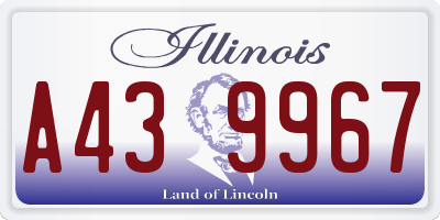 IL license plate A439967