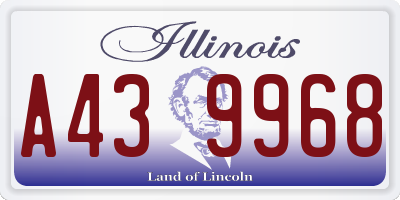 IL license plate A439968