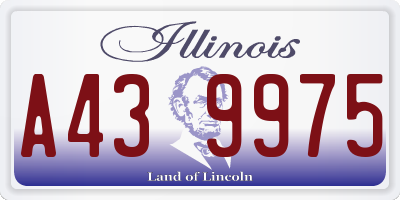 IL license plate A439975