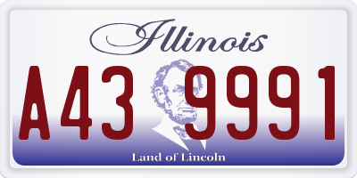 IL license plate A439991