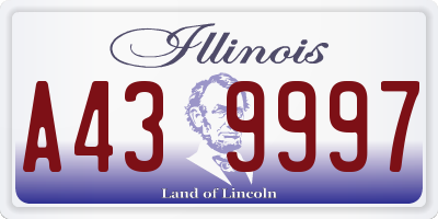 IL license plate A439997