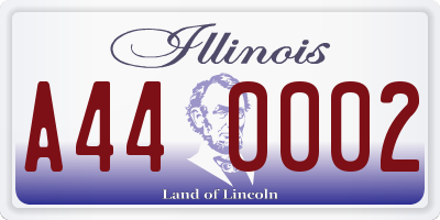IL license plate A440002