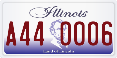 IL license plate A440006