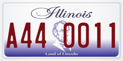 IL license plate A440011