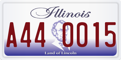 IL license plate A440015
