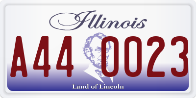 IL license plate A440023
