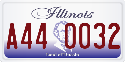 IL license plate A440032
