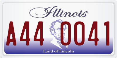 IL license plate A440041