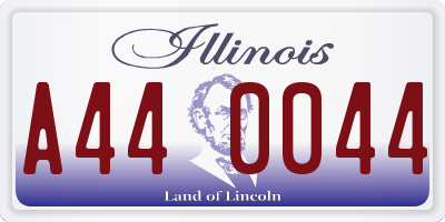 IL license plate A440044