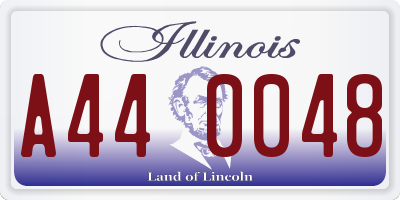 IL license plate A440048