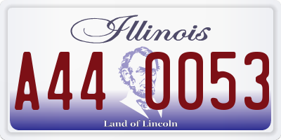 IL license plate A440053