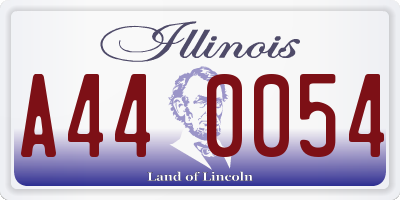 IL license plate A440054