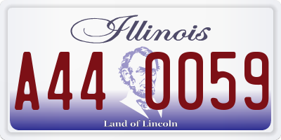 IL license plate A440059