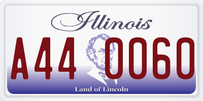 IL license plate A440060