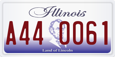 IL license plate A440061