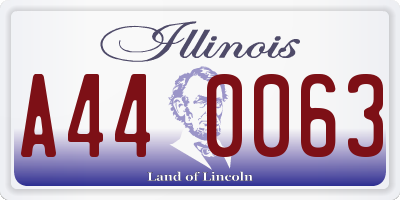 IL license plate A440063