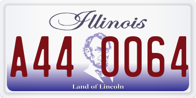 IL license plate A440064