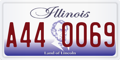 IL license plate A440069
