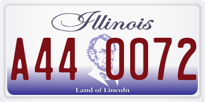 IL license plate A440072