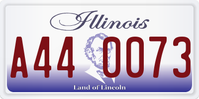 IL license plate A440073