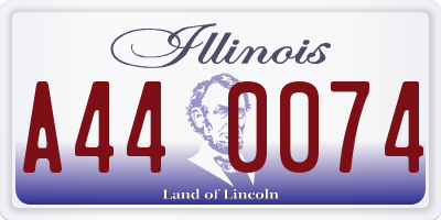 IL license plate A440074