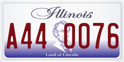 IL license plate A440076