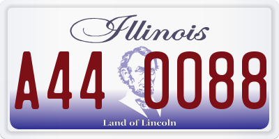 IL license plate A440088