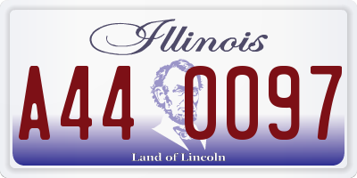 IL license plate A440097