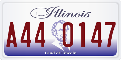 IL license plate A440147