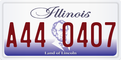 IL license plate A440407