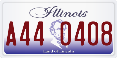 IL license plate A440408