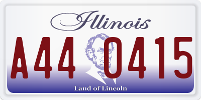 IL license plate A440415