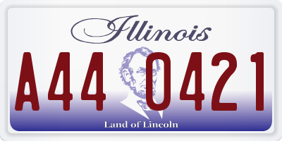 IL license plate A440421