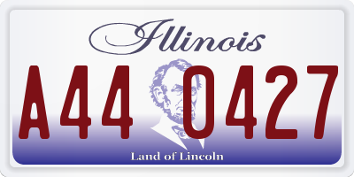 IL license plate A440427