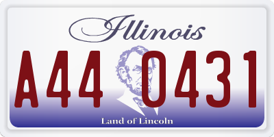IL license plate A440431