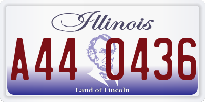 IL license plate A440436