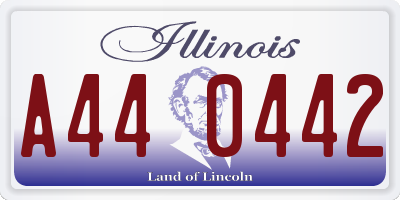 IL license plate A440442