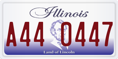 IL license plate A440447