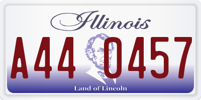 IL license plate A440457