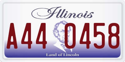IL license plate A440458