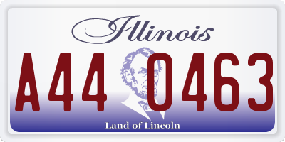 IL license plate A440463