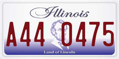 IL license plate A440475