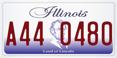 IL license plate A440480