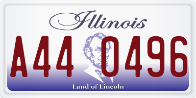 IL license plate A440496