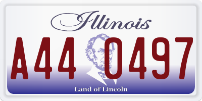 IL license plate A440497
