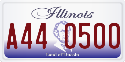 IL license plate A440500