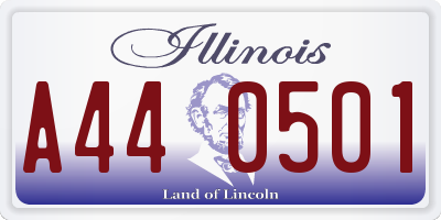 IL license plate A440501