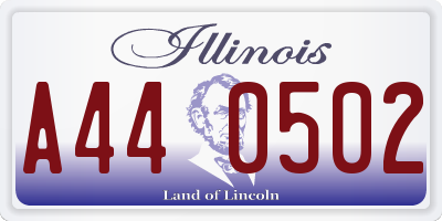 IL license plate A440502