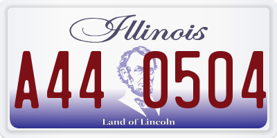 IL license plate A440504